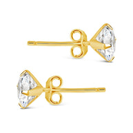 Sterling Silver 6mm CZ Stud Earrings