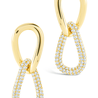 Sterling Silver Taissa CZ Chain Link Studs