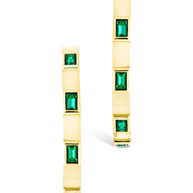 Sterling Silver Asher Flat Polished Hoops
