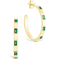 Sterling Silver Asher Flat Polished Hoops