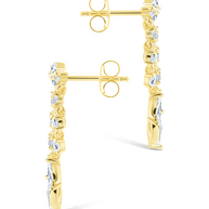 Sterling Silver Adrian CZ Waterfall Statement Studs