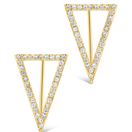Sterling Silver Janine CZ Geometric Crawler Earrings