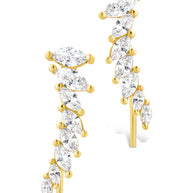 Sterling Silver Skye CZ Threader Crawler Earrings