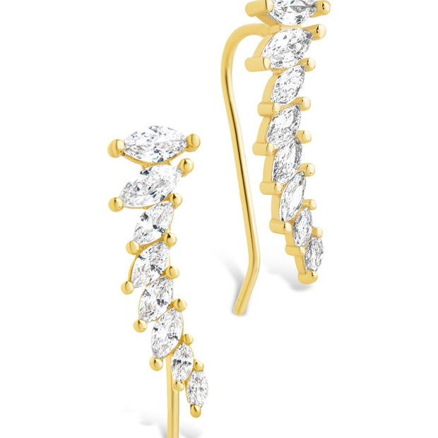 Sterling Silver Skye CZ Threader Crawler Earrings