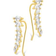 Sterling Silver Skye CZ Threader Crawler Earrings