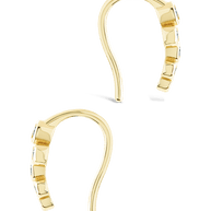 Sterling Silver Talia CZ Bezel Crawler Earrings