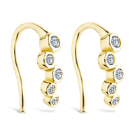 Sterling Silver Talia CZ Bezel Crawler Earrings