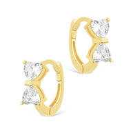 Sterling Silver Ravenna CZ Micro Hoop Earrings
