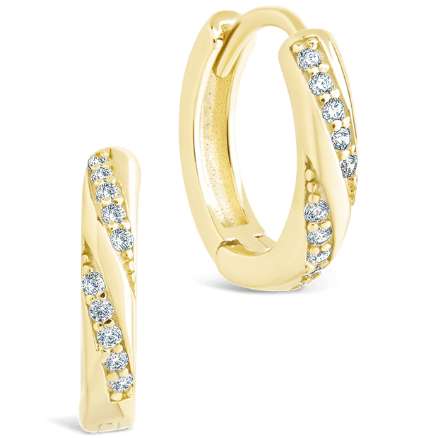 Sterling Silver Adelise Micro Hoops
