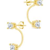 Sterling Silver Brilliant Cut Duo Jackets