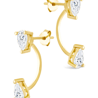 Sterling Silver Pear Cut Duo Jackets
