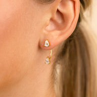 Sterling Silver Pear Cut Duo Jackets