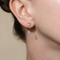 Sterling Silver Pear Cut Duo Jackets