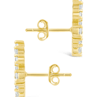 Sterling Silver Round Cut Cluster CZ Crawlers