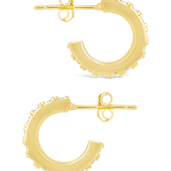 Sterling Silver Eleri CZ Tube Hoops