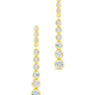 Sterling Silver Helene Brilliant Cut CZ Dangle Earrings