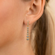 Sterling Silver Helene Brilliant Cut CZ Dangle Earrings