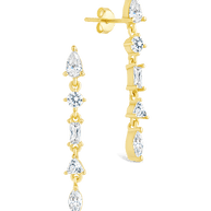 Sterling Silver Jacinda CZ Dangle Earrings