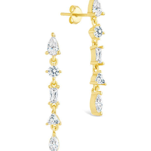 Sterling Silver Jacinda CZ Dangle Earrings