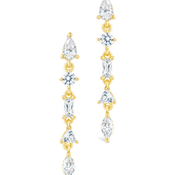 Sterling Silver Jacinda CZ Dangle Earrings