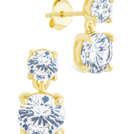Sterling Silver Galatea Brilliant Cut CZ Studs