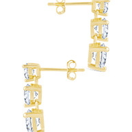 Sterling Silver Opaline Brilliant Cut CZ Studs