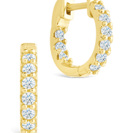 Sterling Silver Constance CZ Studded Statement Hoops