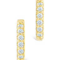 Sterling Silver Constance CZ Studded Statement Hoops