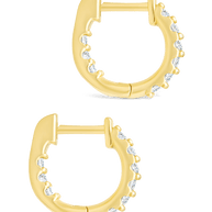 Sterling Silver Constance CZ Studded Statement Hoops