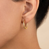 Sterling Silver Lilia CZ Infinity Hoops