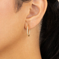 Sterling Silver Lilia CZ Infinity Hoops