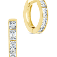 Anwen Emerald Cut CZ Hoops