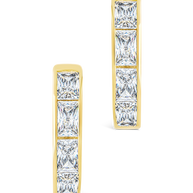 Anwen Emerald Cut CZ Hoops