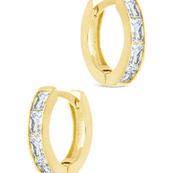 Anwen Emerald Cut CZ Hoops