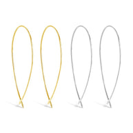 Delicate Threader Hoop Earrings Set of 2