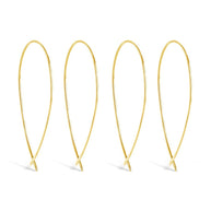 Delicate Threader Hoop Earrings Set of 2