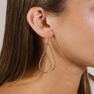 Hammered Teardrop Dangle Earring