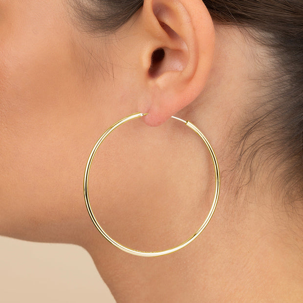 2.7" Infinity Hoop Earrings