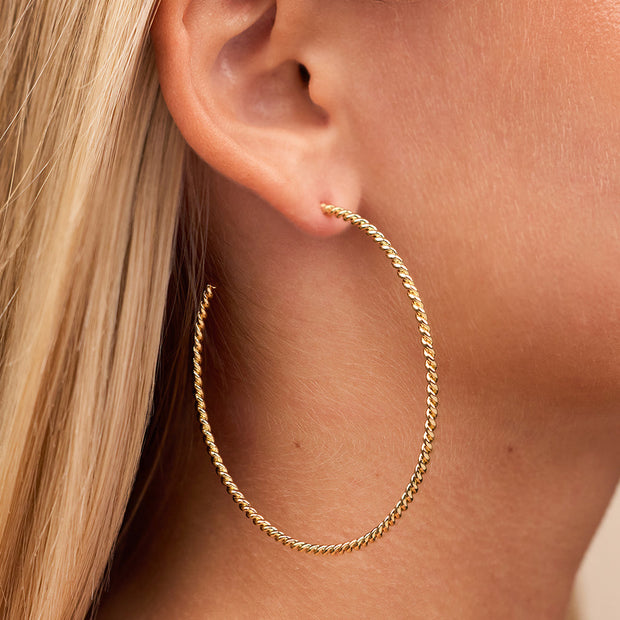 Rope Twist Hoops