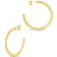 Herringbone Chain Hoop Earrings