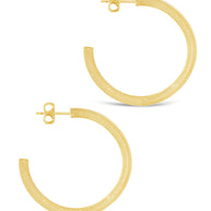 Herringbone Chain Hoop Earrings
