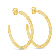Herringbone Chain Hoop Earrings