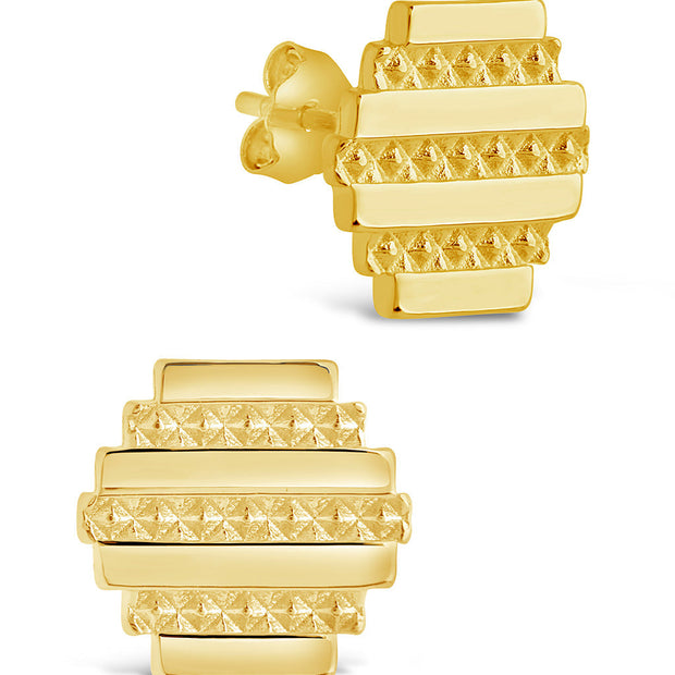 Sezia Textured Stud Earrings