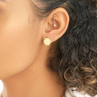 Sezia Textured Stud Earrings