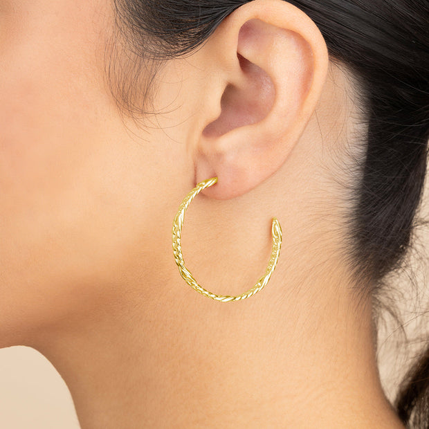 Claudette Chain Hoop Earrings