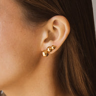 Polished Sphere Stud Earring Set of 3
