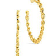 Rylan Flat Chain Hoop Earrings