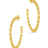 Rylan Flat Chain Hoop Earrings