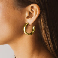 Liviana Polished Statement Hoop Earrings