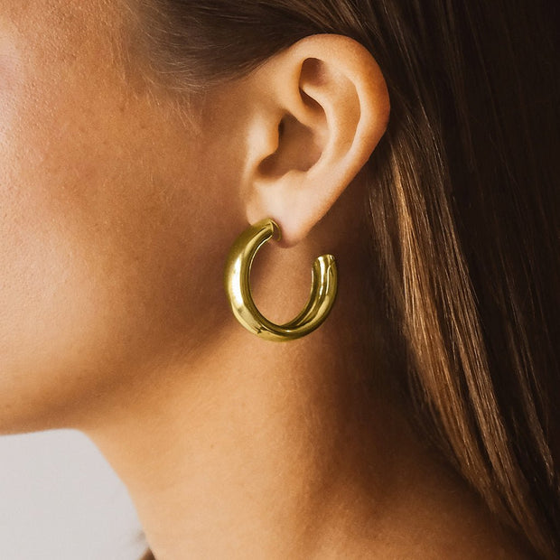 Liviana Polished Statement Hoop Earrings